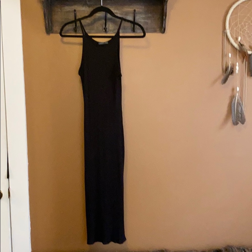 Ribbed Stretch Dress with side slits
